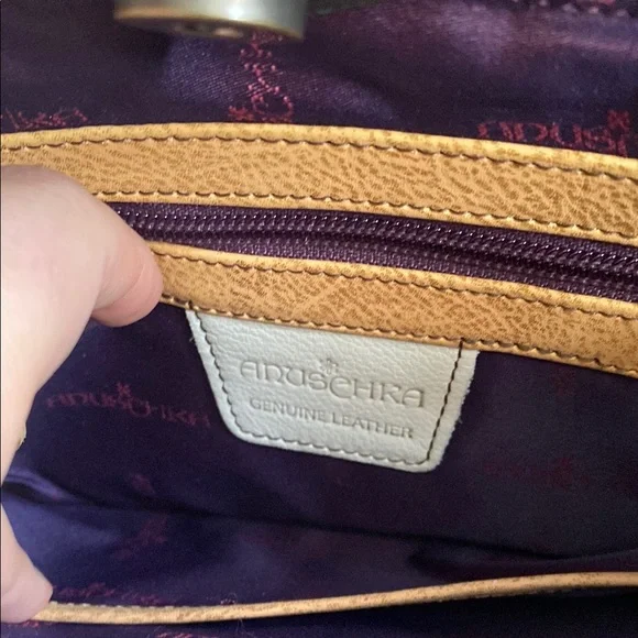 Anuschka Gray Painted Leather Bag - Picture 2 of 8